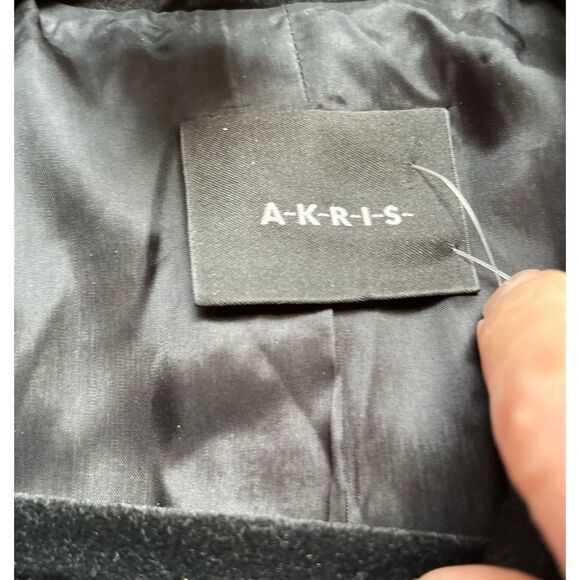 Akris black & white wool/cashmere blend, diagonal houndstooth pattern jacket, 12 - Picture 2 of 13